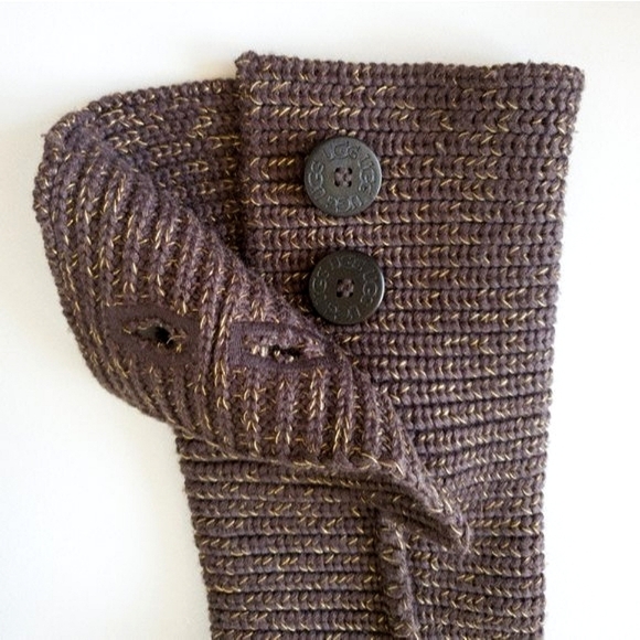 UGG Classic Cardy Convertible Wool Gold Trim Boots - Picture 10 of 14